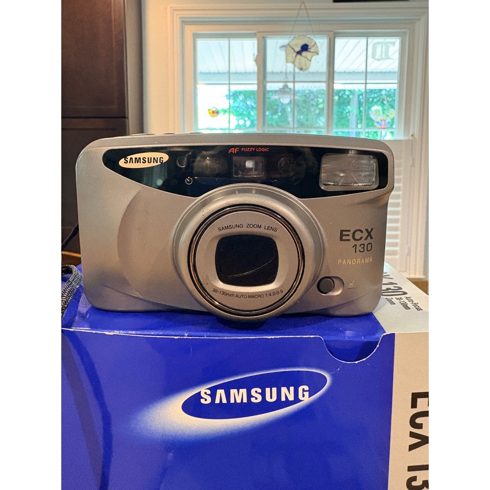 Samsung ECX 130 Panorama 35mm Film Camera 38-130mm Zoom Lens Box Manual Case - Picture 6 of 6